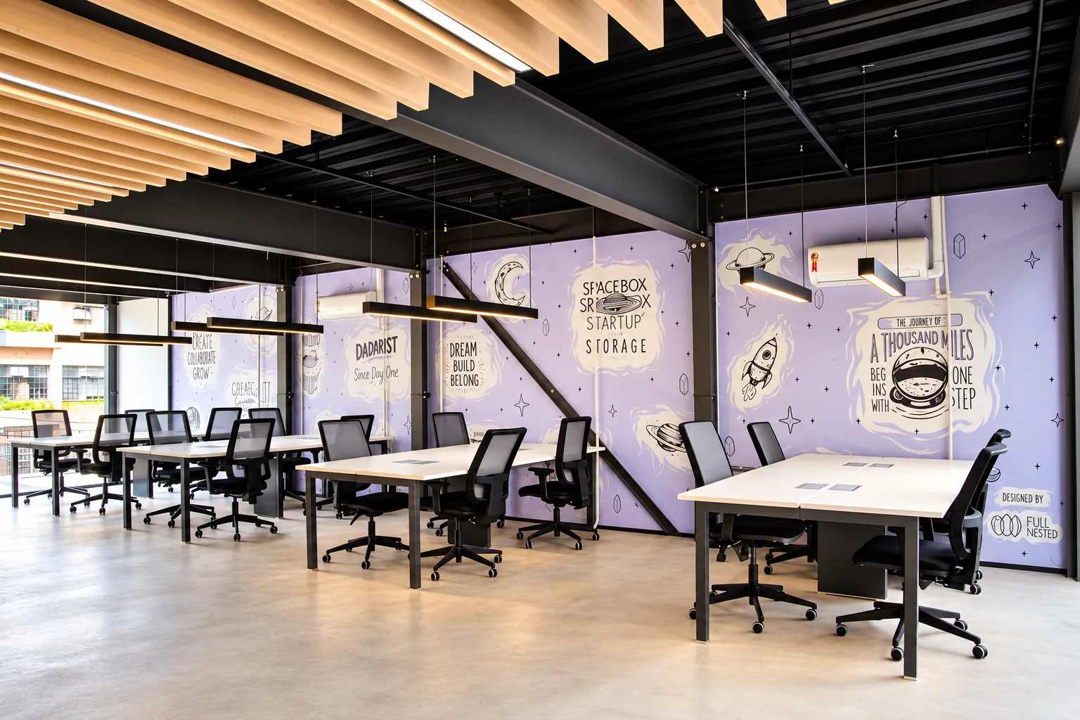 Área de coworking do Spacebox em Perdizes